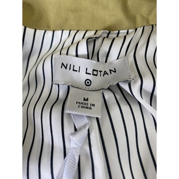 Nili Lotan Womens Pleated Back Trench Coat Khaki Size‎ Medium NEW NWT - Picture 7 of 10